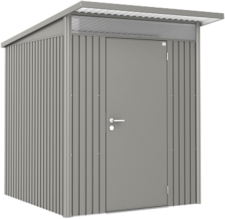 Biohort metalen berging AvantGarde A1 - 180x220 cm  - dubbele deur - kwartgrijs metallic