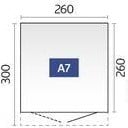 Biohort metalen berging AvantGarde A7 - 260x300 cm  - enkele deur - kwartgrijs metallic-3