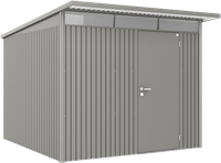 Biohort metalen berging AvantGarde A7 - 260x300 cm  - enkele deur - kwartgrijs metallic