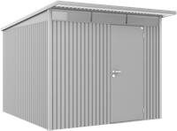 Biohort metalen berging AvantGarde A7 - 260x300 cm  - dubbele deur - zilver metallic