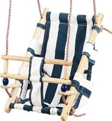 Baby schommelzitje - stof - blauw