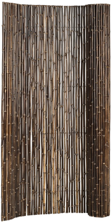 De controle krijgen medeklinker Tegenstander bamboe tuinscherm op rol, afm. 180 x 180 cm, bruin/zwart bij Buitengoed