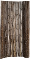 Bamboe tuinscherm op rol, afm. 180 x 180 cm, bruin/zwart