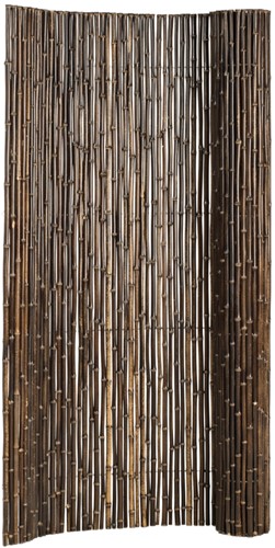 bamboe tuinscherm op rol 180 x 100 cm, bruin/zwart