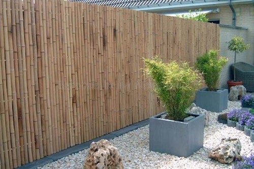 Bamboe tuinscherm op rol, afm. 180 x 100 cm, blank-2