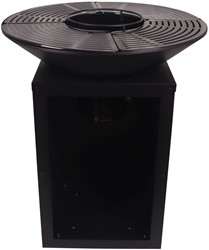 Barbecue/vuurschaal Evi, 2 in 1,  diam. 80 x hoogte 92 cm, zwart metaal