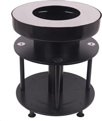 Barbecue/vuurschaal Mila, 2 in 1,  diam. 56 x hoogte 64,5 cm, zwart gepoedercoat metaal