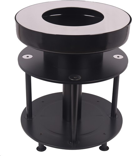 Barbecue/vuurschaal Mila, 2 in 1,  diam. 56 x hoogte 64,5 cm, zwart gepoedercoat metaal