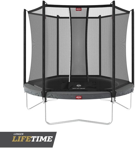 BERG regular trampoline Favorit, diam. 330 cm - veiligheidsnet Comfort - grijs