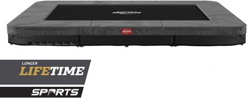 BERG Sports inground trampoline Ultim Favorit, afm. 280 x 190 cm, zonder veiligheidsnet - grijs