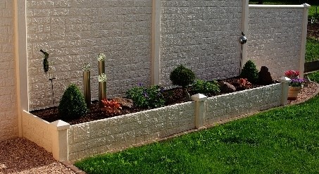Beton hoekpaal 10x10x100, glad met diamantkop, wit/grijs