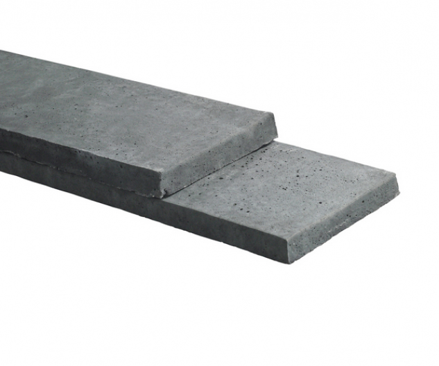 Kühlkamp betonplaat afm. 184 x 26 cm, dubbelzijdig glad, antraciet