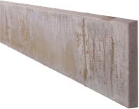 betonplaat afm. 180 x 26 cm, extra kort, enkelzijdig glad, wit