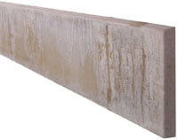 Kühlkamp betonplaat afm. 184 x 26 cm, dubbelzijdig glad, wit