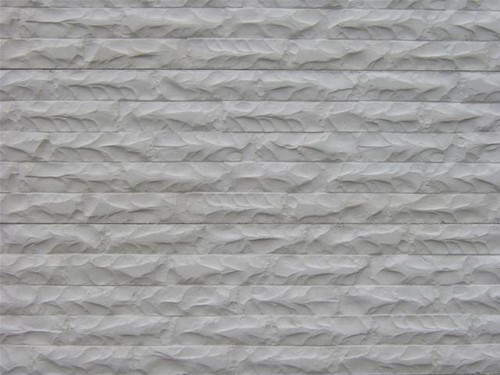 betonplaat afm. 184x36 cm, dubbelzijdig gebroken steen motief, wit/grijs
