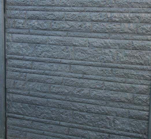 Kühlkamp betonplaat afm.184x36 cm, enkelzijdig rots motief, antraciet