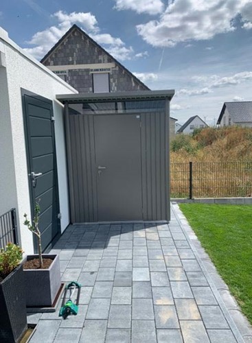 Biohort metalen berging AvantGarde A1 - 180x220 cm  - dubbele deur - donkergrijs metallic-3