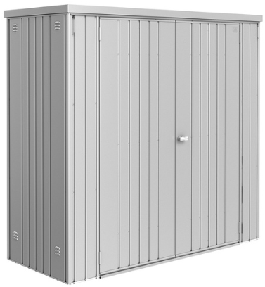 Biohort metalen tuinkast - afm. 191 x 83 cm - hoogte: 182 cm - zilver metallic