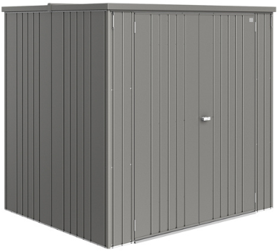 Biohort metalen tuinkast Large - afm. 192 x 155 cm - hoogte: 184 cm - kwartgrijs metallic