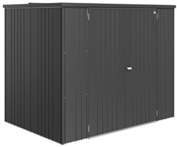 Biohort metalen tuinkast Large - afm. 228 x 155 cm - hoogte: 184 cm - donkergrijs metallic