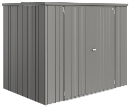 Biohort metalen tuinkast Large - afm. 228 x 155 cm - hoogte: 184 cm - kwartgrijs metallic