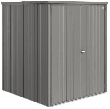 Biohort metalen tuinkast Large - afm. 155 x 155 cm - hoogte: 184 cm - kwartgrijs metallic