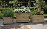 Woodvision houten bloembak, afm.  82 x 34 x 25 cm, geimpregneerd vuren, op=op-3