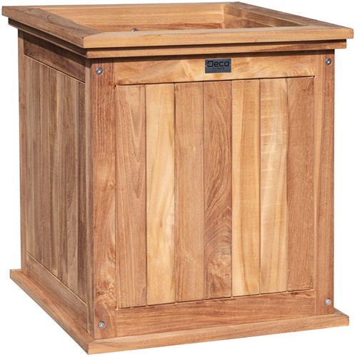 Hardhouten bloembak Kalimantan - groot: afm.  51 x 51 x 56 cm-2