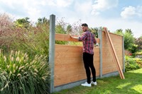 Betowood tuinscherm, zwart geïmpregneerd douglas-3