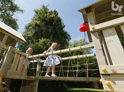 Blue Rabbit 2.0 - @bridge - verbinding brug met klimnet, incl. houtpakket - geïmpregneerd