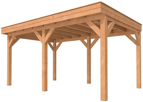 Buitenverblijf plat dak premium, basis afm. 700 x 400/430 cm