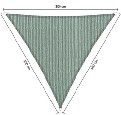 Shadow schaduwdoek, driehoek, afmeting 3 x 3 x 3 m - Country Blue