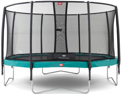 BERG regular trampoline Champion, diam. 430 cm. - veiligheidsnet DeLuxe - groen