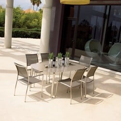 Chorus diningset taupe, showmodel