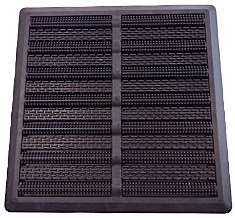 Shoe Brush Strong deurmat, afm. 40 x 40 cm, zwart
