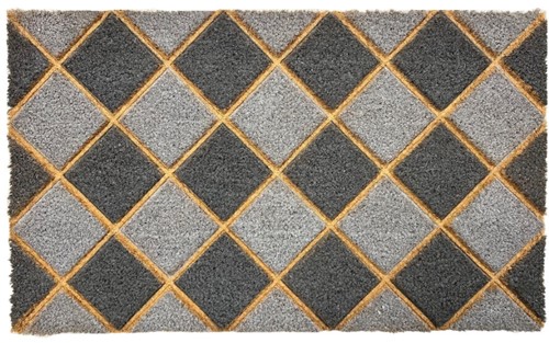 Coco deurmat Impact Checker, 75 x 45 cm, ruitdessin