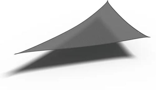 Nesling/Platinum Sun&Shade Coolfit schaduwdoek, driehoek met 90 graden hoek, afmeting 4 x 4 x 5,7 m, antraciet