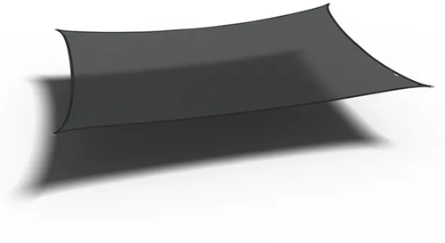 Nesling/Platinum Sun&Shade Coolfit schaduwdoek, rechthoek, afmeting 3 x 4 m, zwart
