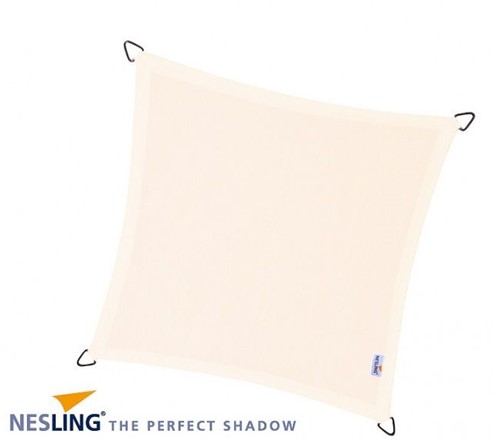 Nesling/Platinum Sun&Shade Coolfit schaduwdoek, vierkant, afmeting 3,6 x 3,6, gebroken wit