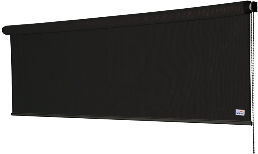 Nesling Coolfit rolgordijn, afm. 1,48 m - coolfit zwart bij Buitengoed
