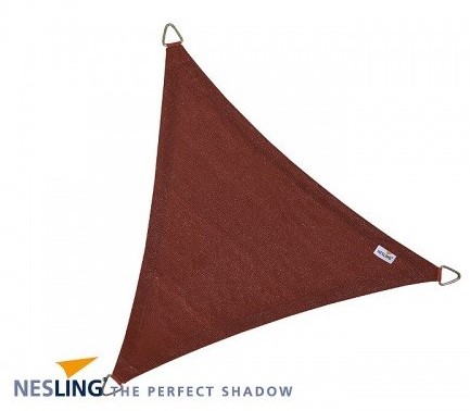 Nesling Coolfit schaduwdoek, driehoek, afmeting 3,6 x 3,6 x 3,6 m, terra, op=op