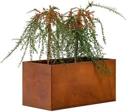 Cortenstalen plantenbak Hudson, afm. 90 x 50 x 50 cm