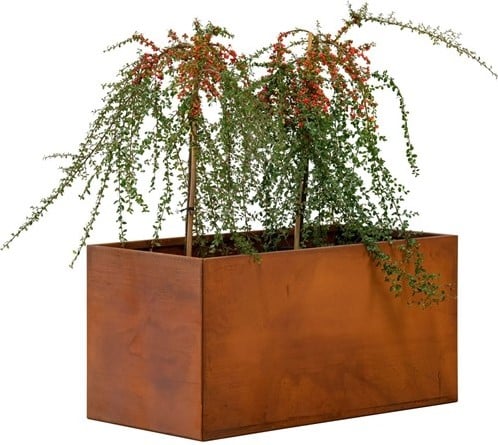 Cortenstalen plantenbak Hudson, afm. 90 x 50 x 50 cm