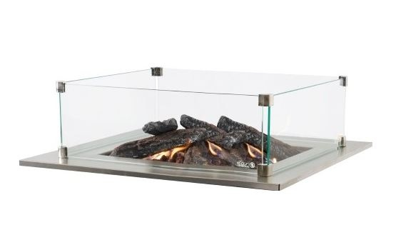 Cosi Fires vuurtafels en gaslantaarns Cosi Fires Cosi glasset rechthoekig smal, afm. 66 x 30 x 18 cm