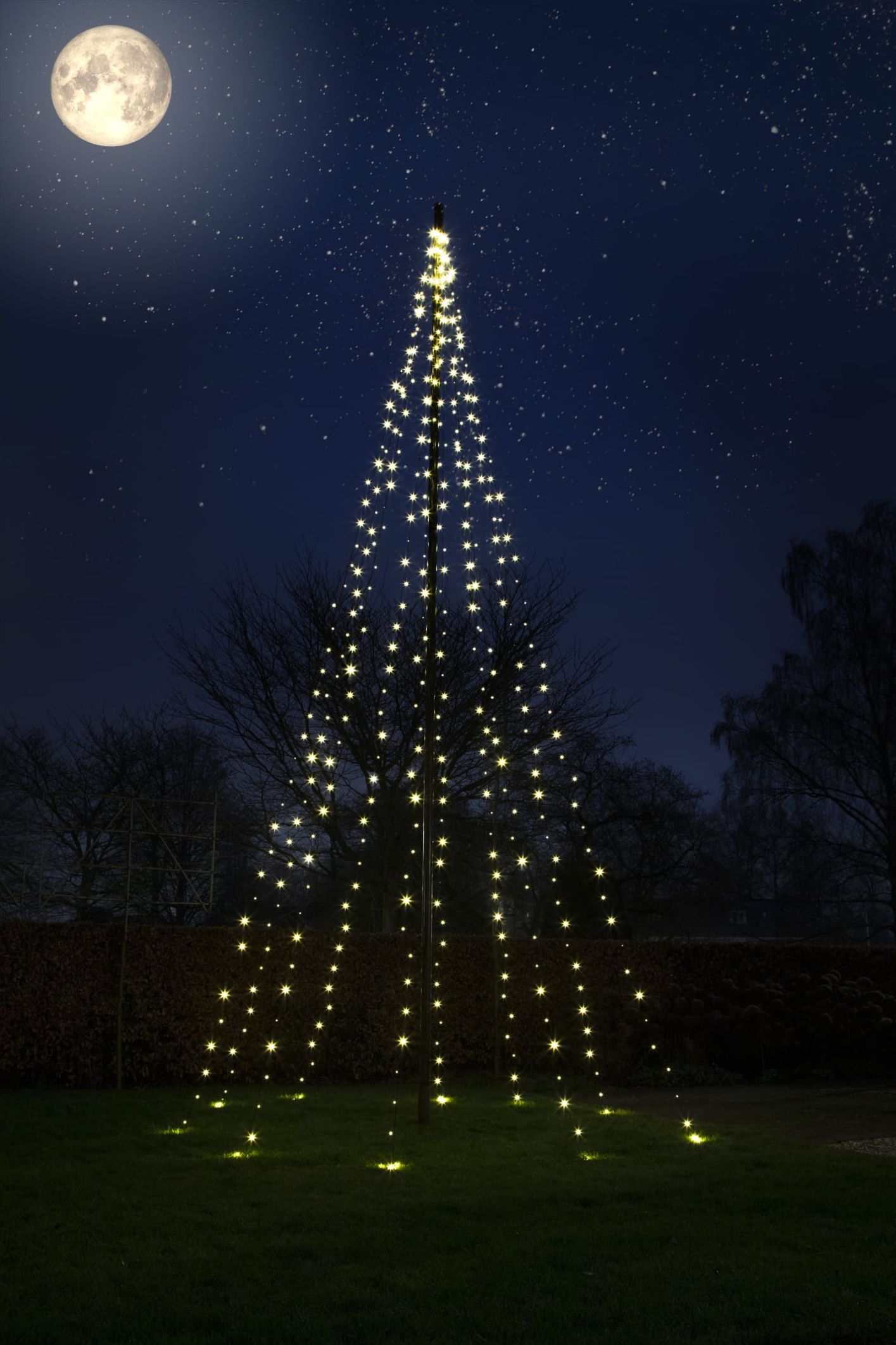 Christmas United kerstbomen Lichtstreng voor vlaggenmast, 600 cm, 360LED, warm wit