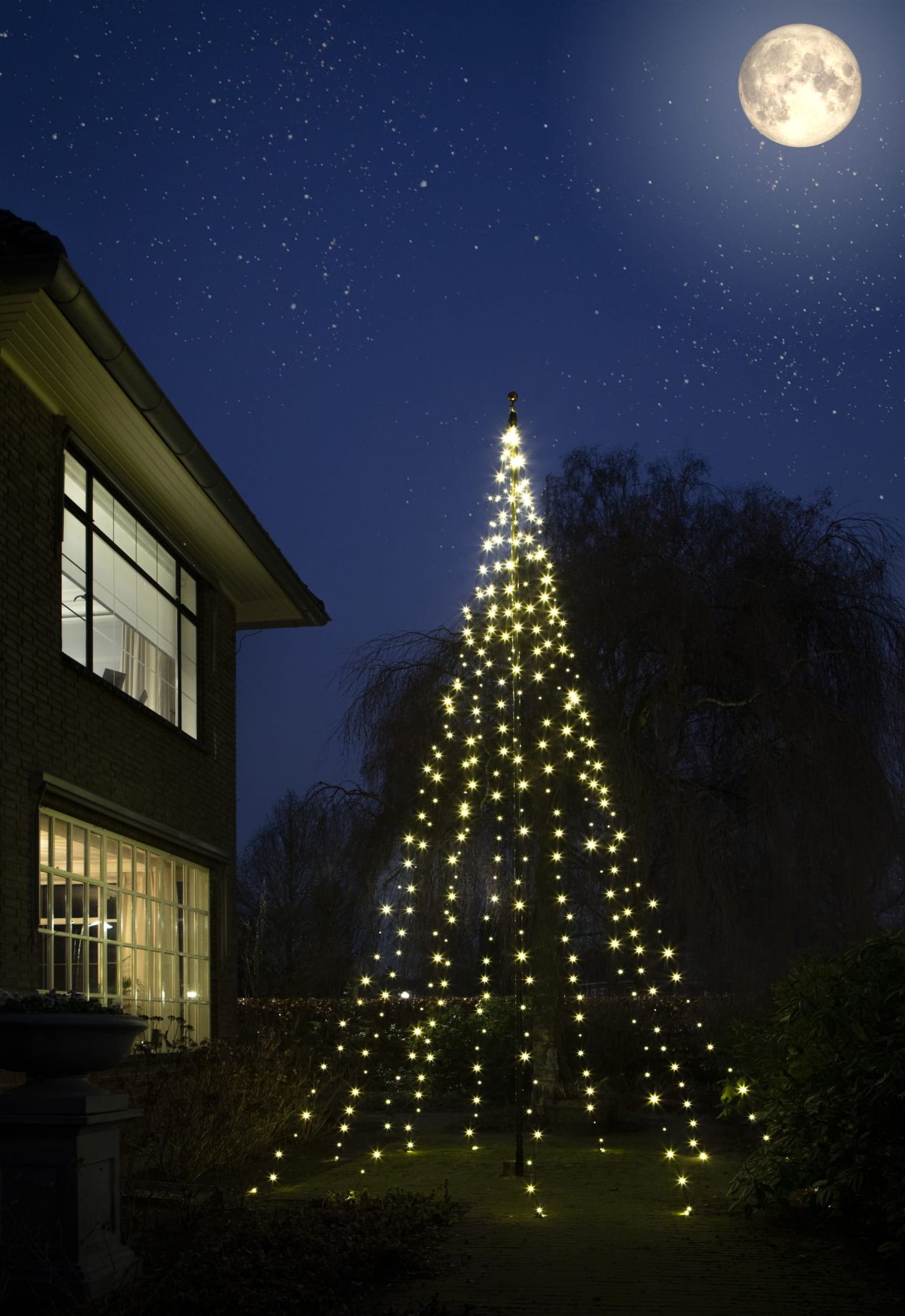 Christmas United kerstbomen Lichtstreng voor vlaggenmast, 800cm, 480 LED, warm wit
