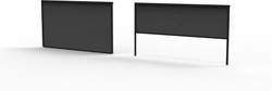Sens-Line - Pergola screen- zwart - 4 meter t.b.v. 368 cm dagmaat, op=op