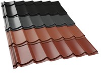 Dakpanplaten voor overkapping kapschuur Comfort met afmeting 405 x 320 cm - donkerrood