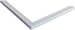 Daktrim met ronde kraal voor tuinhuis/overkapping plat dak t/m 1250 x 600 cm, aluminium