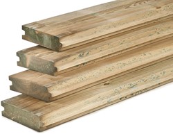 Geïmpregneerd damwand - dikte 3,8 cm - hoogte 200 cm